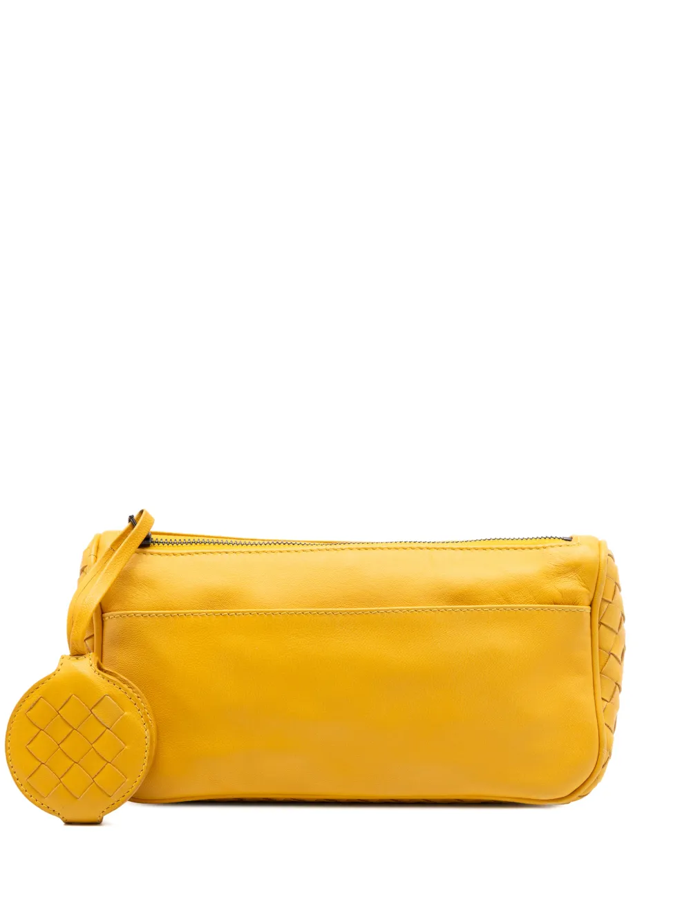 Bottega Veneta Pre-Owned 2012-2026 Intrecciato Trimmed Nappa Zipped Pouch clutch bag - Gelb
