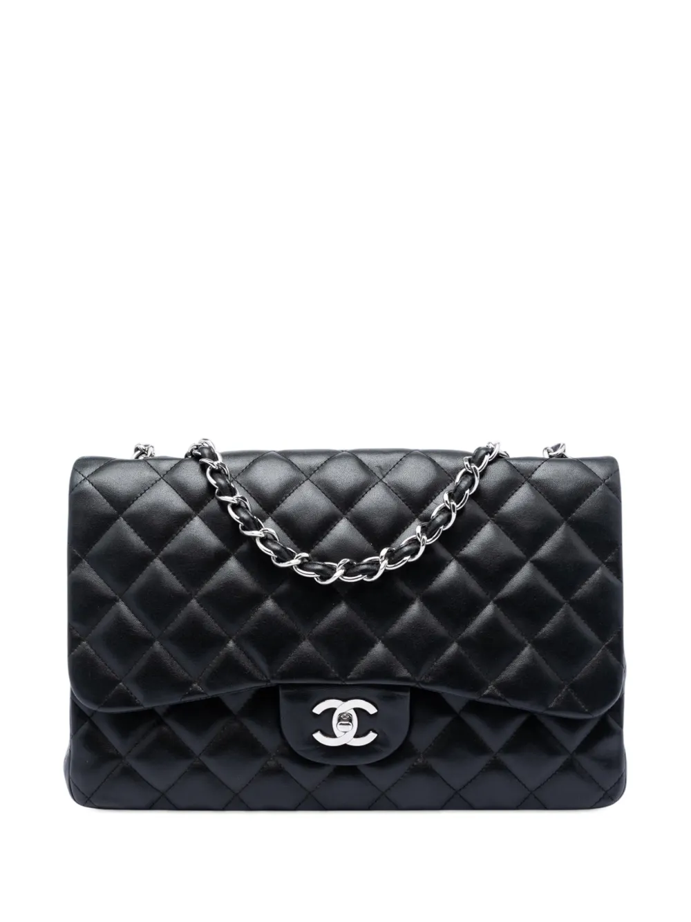 CHANEL Pre-Owned 2008-2009 Jumbo Classic Lambskin Single Flap shoulder bag - Nero