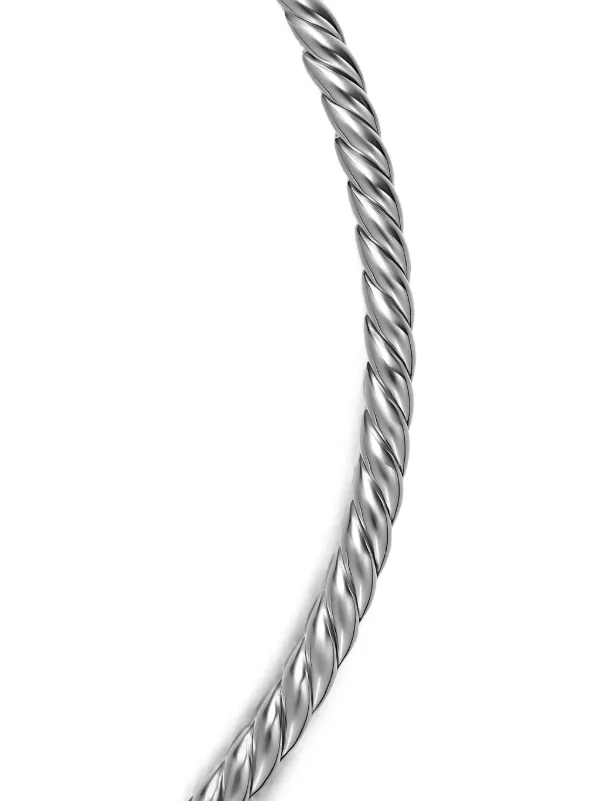 David Yurman Sculpted Cable Flex Necklace | Silver | FARFETCH CA