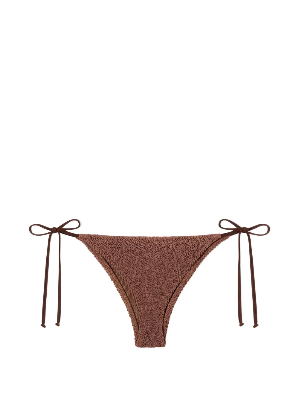MC2 Saint Barth Marielle Braziliaanse bikinislip van gekreukt materiaal Bruin