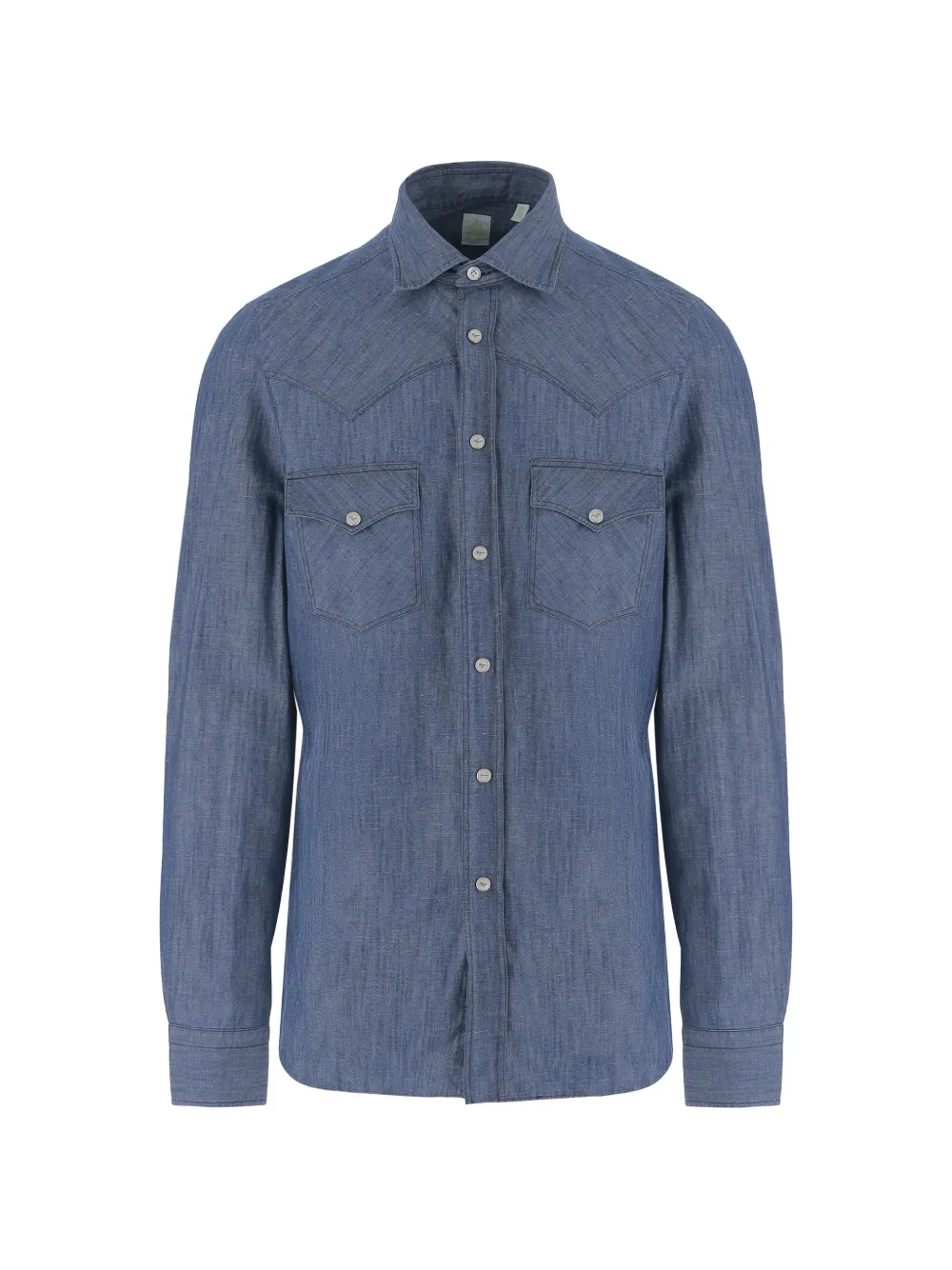 Finamore 1925 Napoli chest patch-pockets shirt - Blu