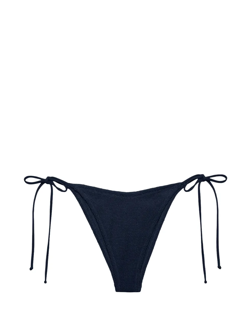 Mc2 Saint Barth Crinkle Side-tie Bikini Bottoms In Black