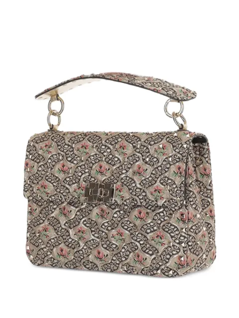 Valentino Garavani Rockstud Spike floral-print tote bag