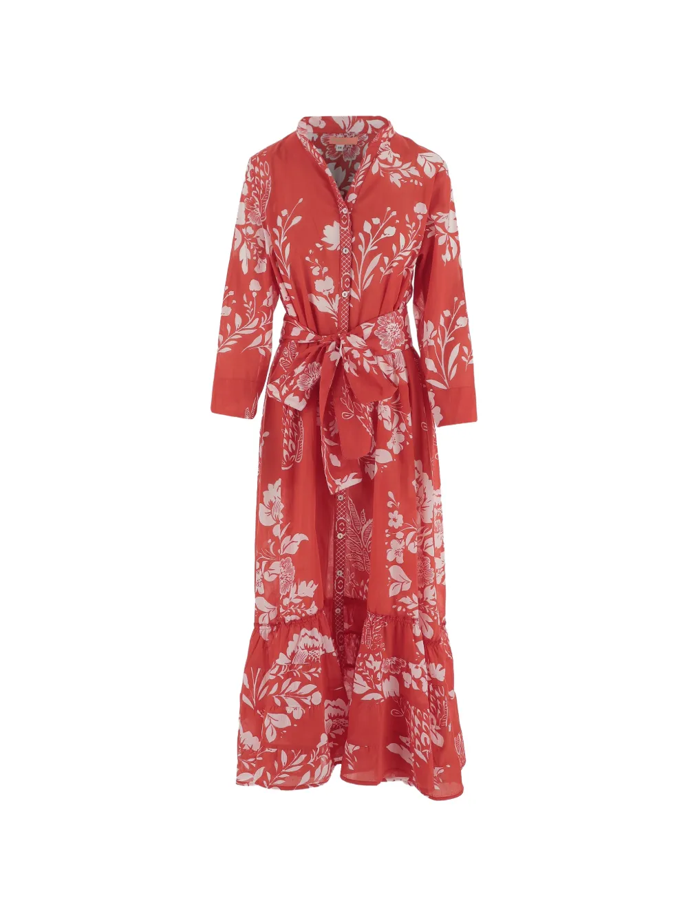 PEP'S floral-print ruffled midi dress - Rosso