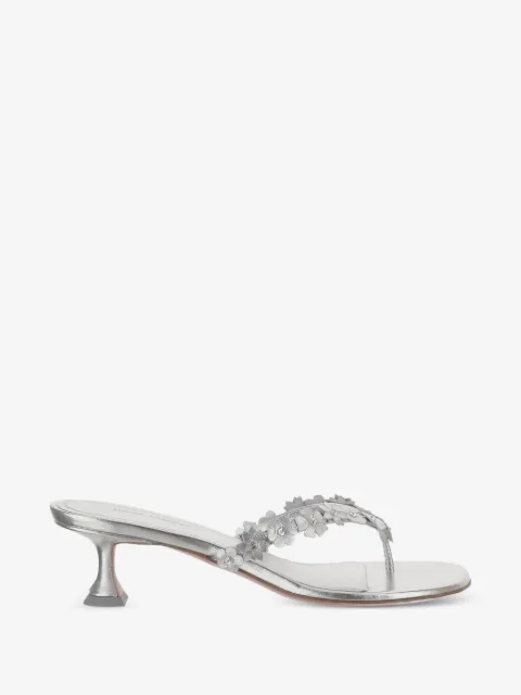 Amina Muaddi Janis flower-appliqué sandals