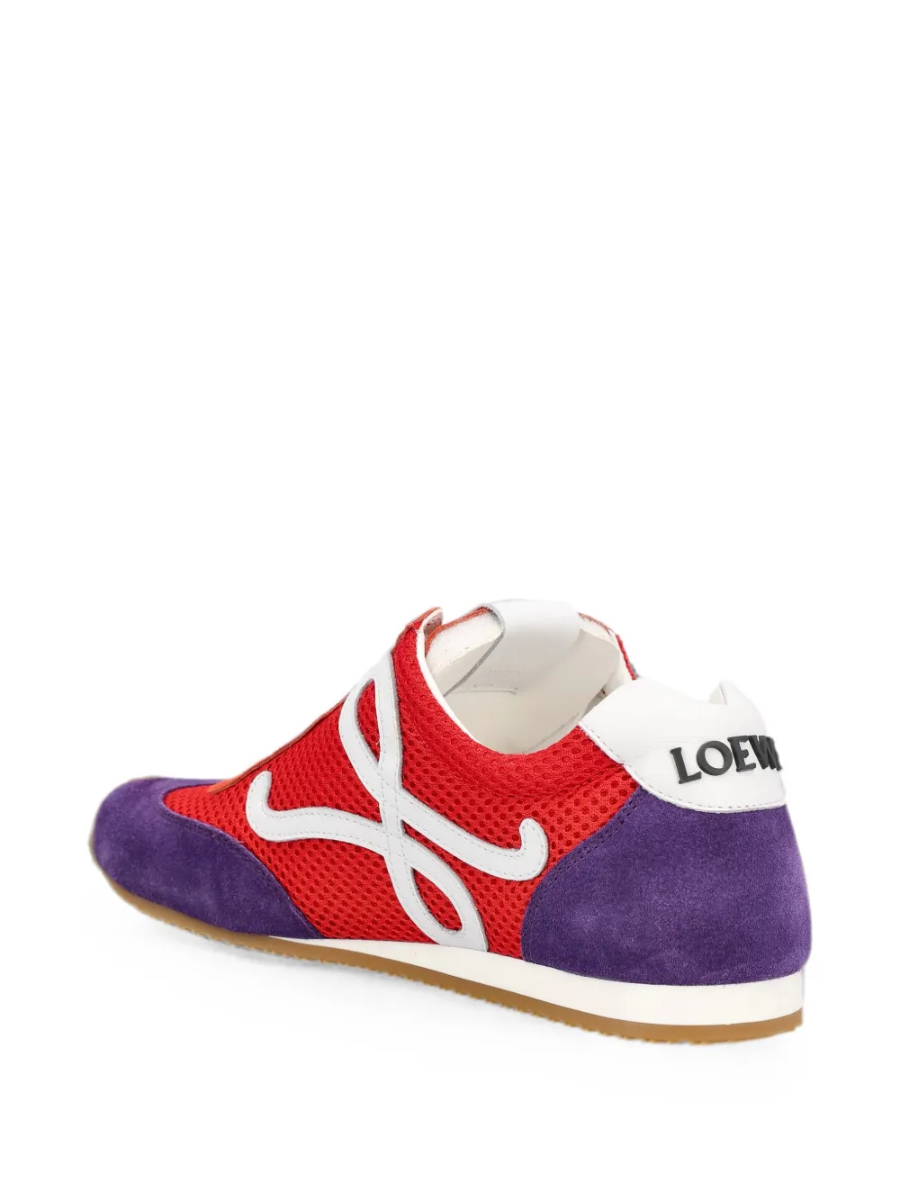 LOEWE Ballet Runner 2.0 suede-panel sneakers Rood