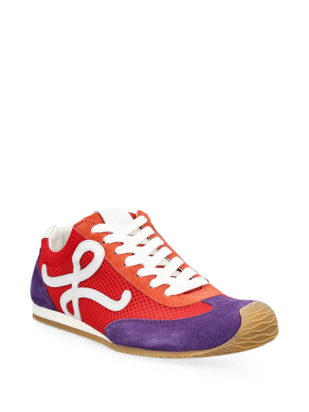 LOEWE Ballet Runner 2.0 suede-panel sneakers Rood