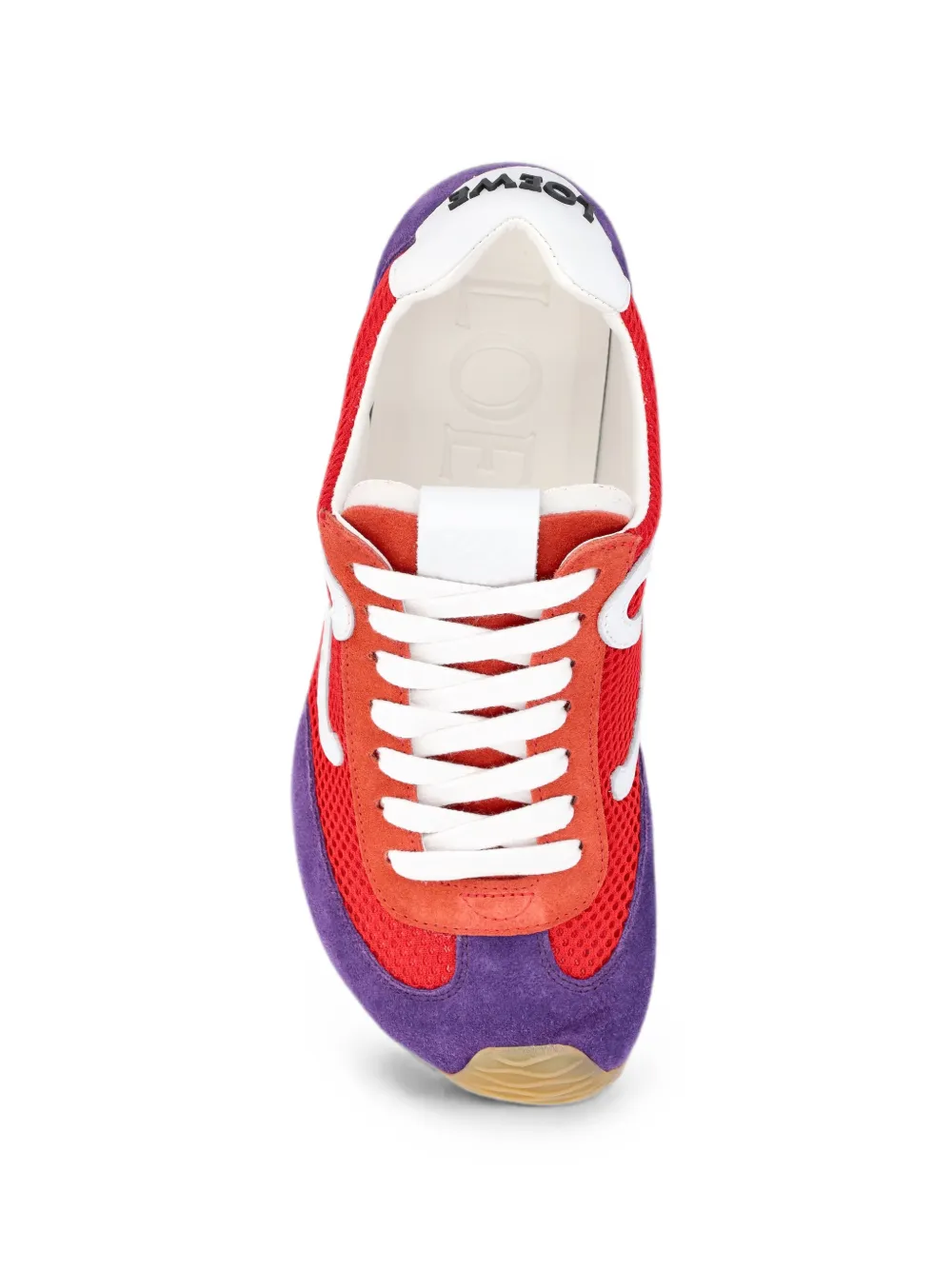 LOEWE Ballet Runner 2.0 suede-panel sneakers Rood