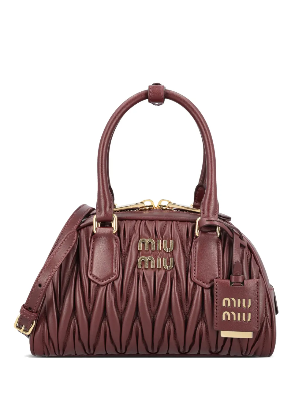 Miu Miu Arcadie matelassé shoulder bag - Marrone