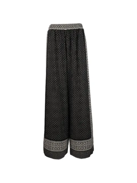 Ermanno Scervino bandana-print sequin-embellished palazzo pants