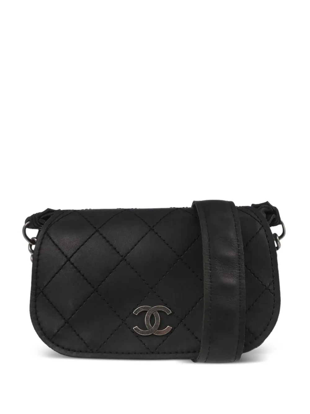 CHANEL Pre-Owned 2014 Highlander quilted messenger bag - Nero
