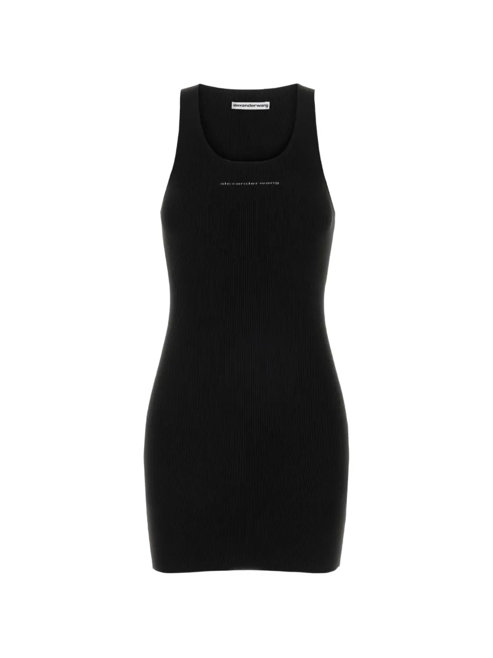 Alexander Wang logo-print mini dress - Nero