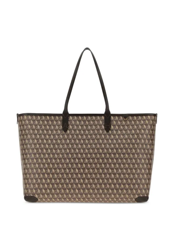Anya Hindmarch I Am a Plastic Bag Zipped Tote Bag in Brown