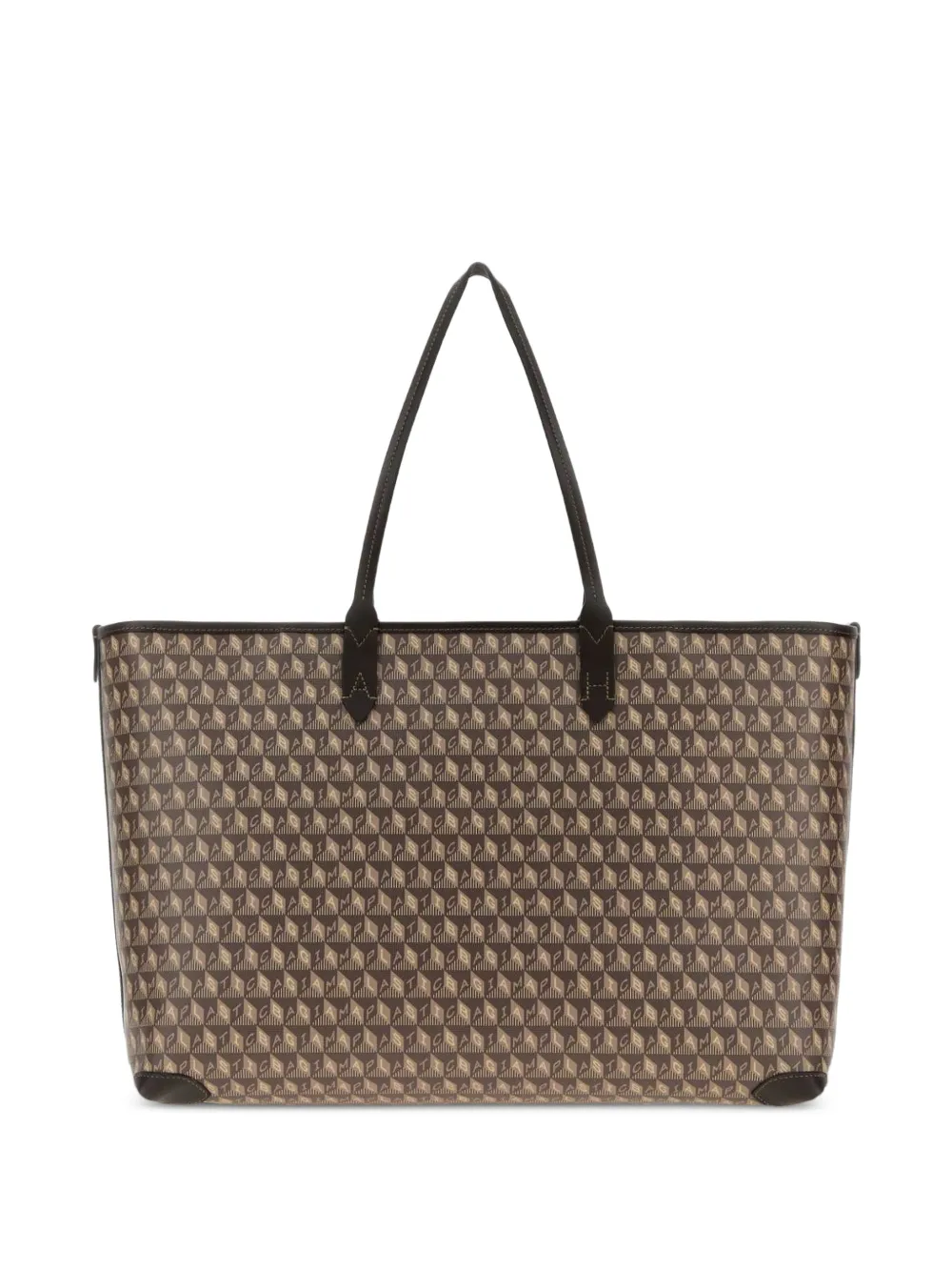 Anya Hindmarch I Am A Plastic Bag shopper met rits Bruin