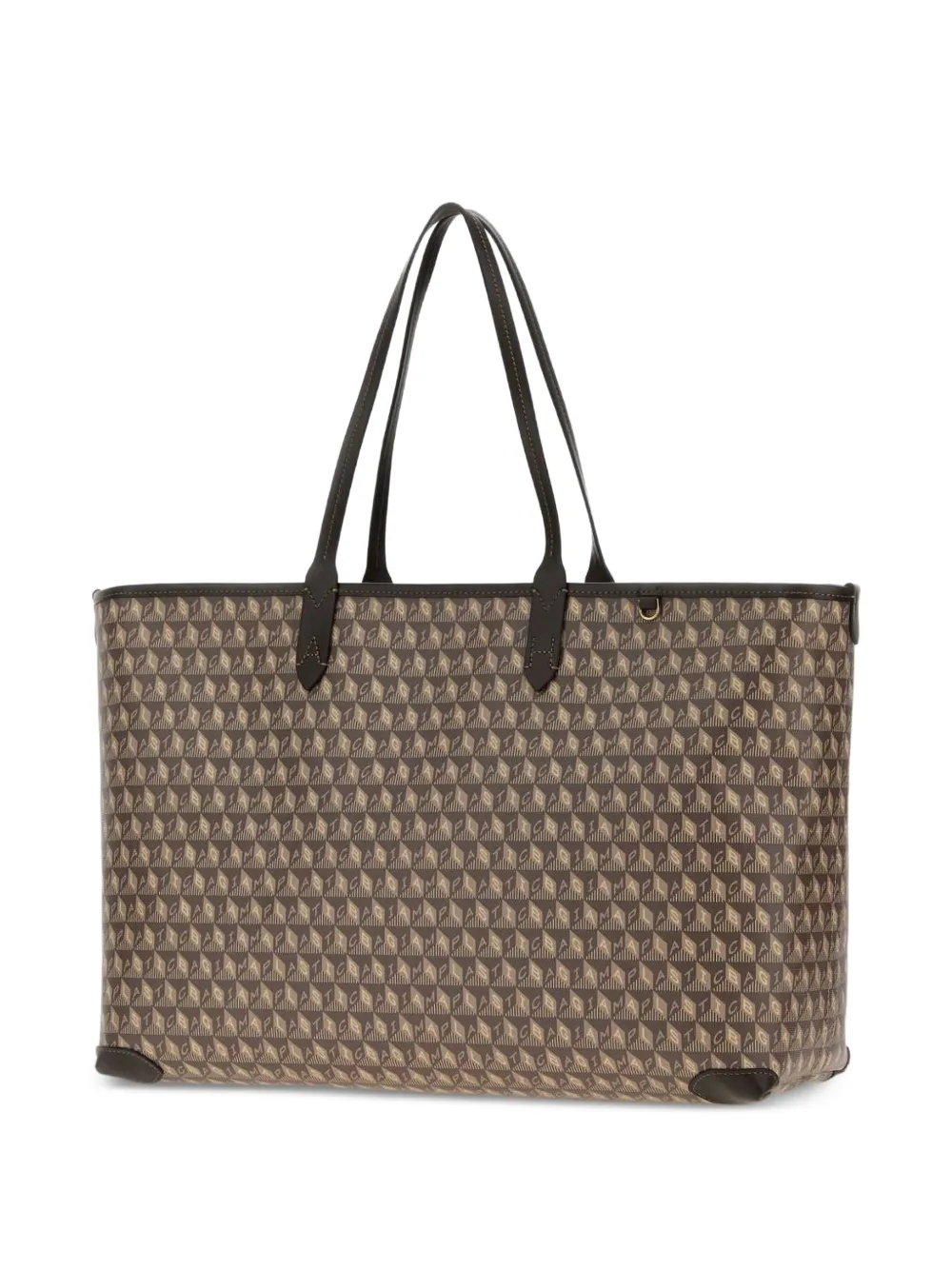 Anya Hindmarch I Am A Plastic Bag shopper met rits Bruin
