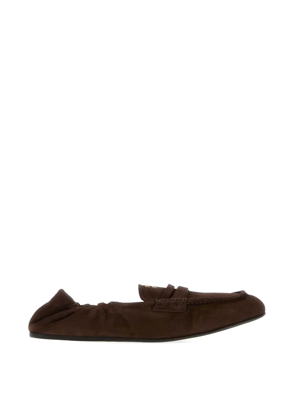 Miu Miu elasticated suede loafers - Marrone