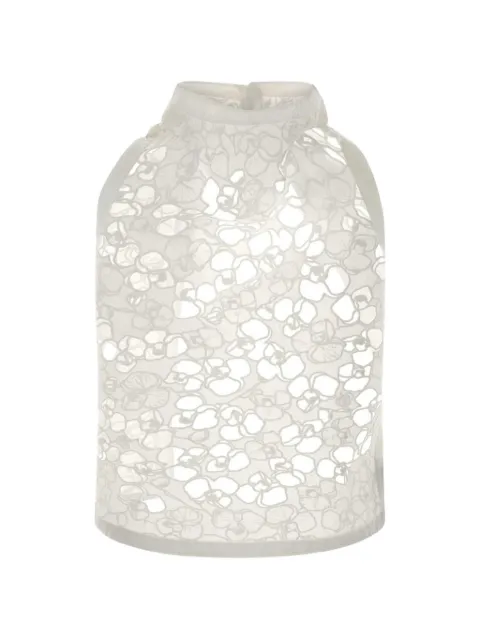 Carven floral-lace halterneck blouse