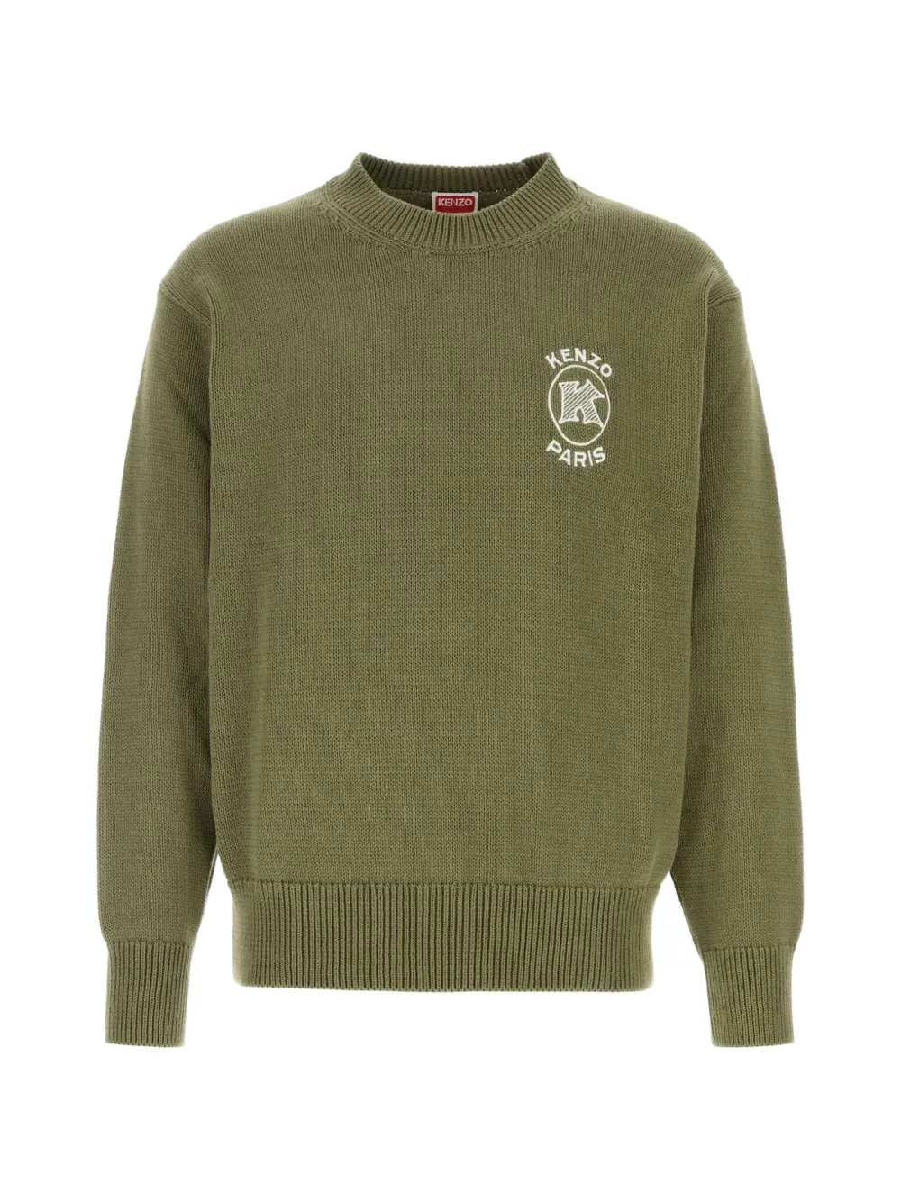 Kenzo logo-embroidered cotton sweater - Verde