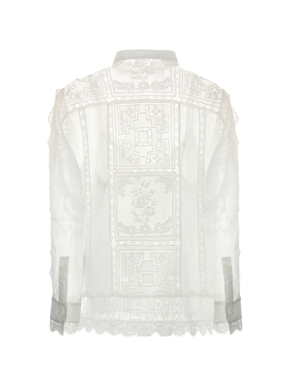 ZIMMERMANN Aster blouse met kanten vlakken Beige