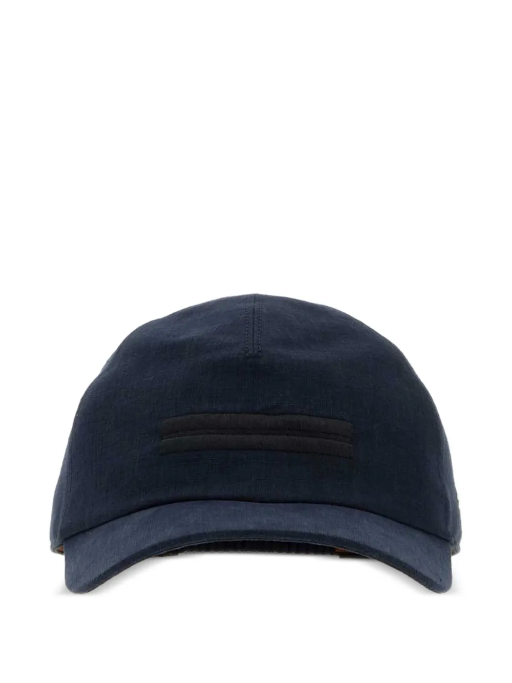 Zegna logo-patch linen baseball hat - Blu