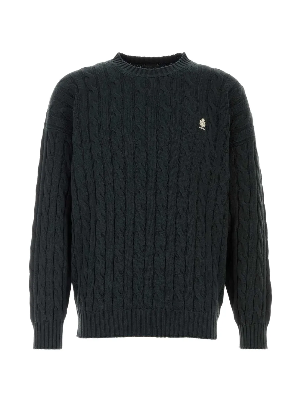Prada logo-patch sweater - Nero