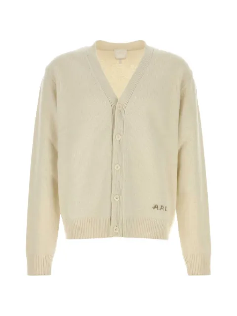 A.P.C. Kevin logo-embroidered cardigan