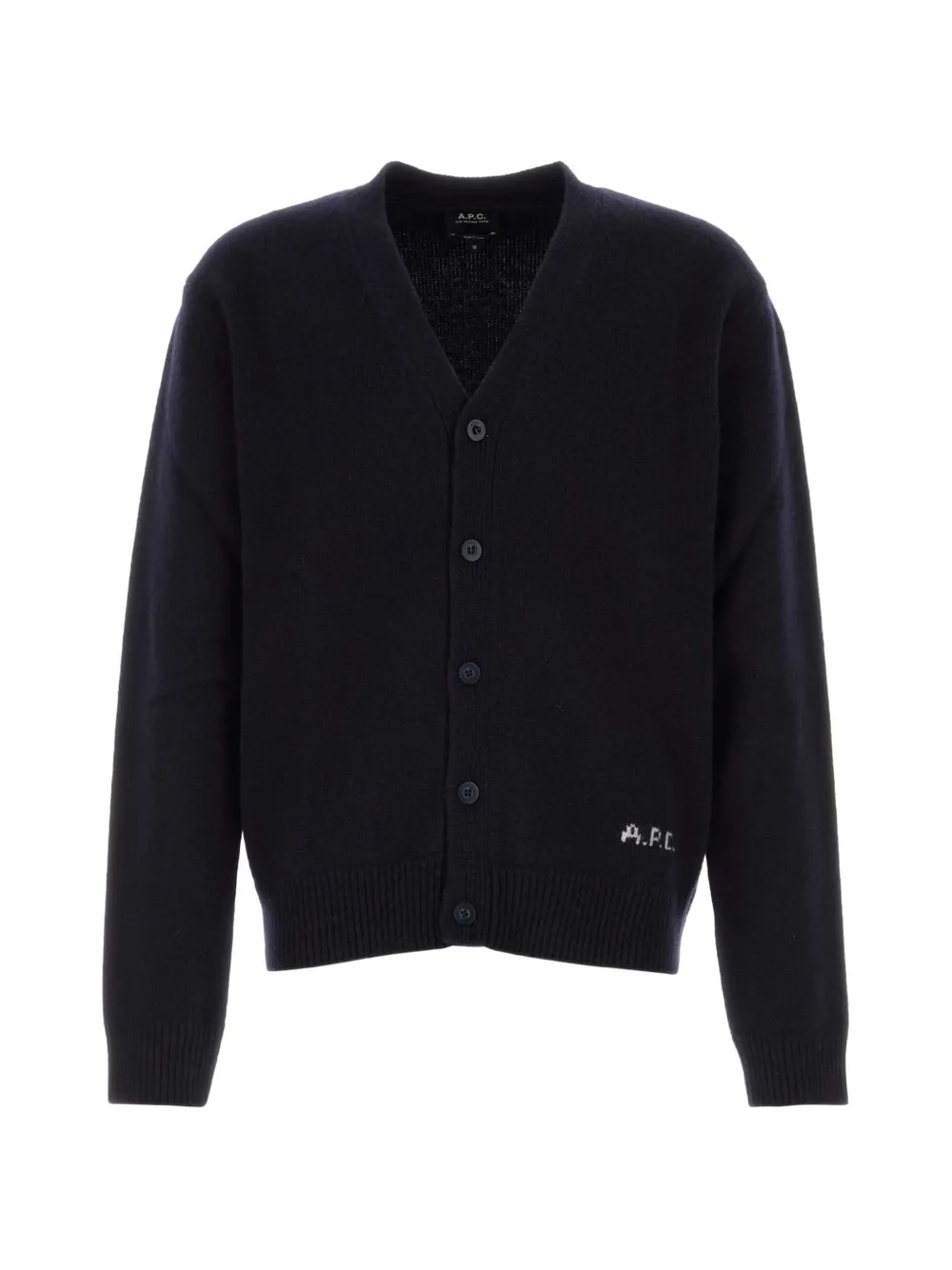 A.P.C. Kevin logo-embroidered cardigan - Blu