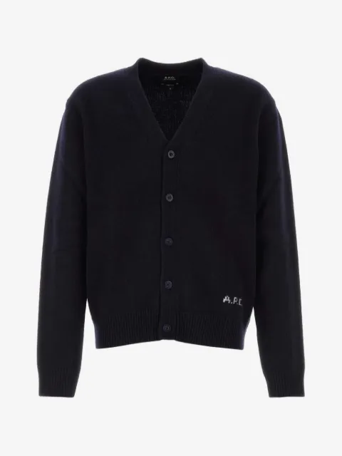 A.P.C. Kevin logo-embroidered cardigan