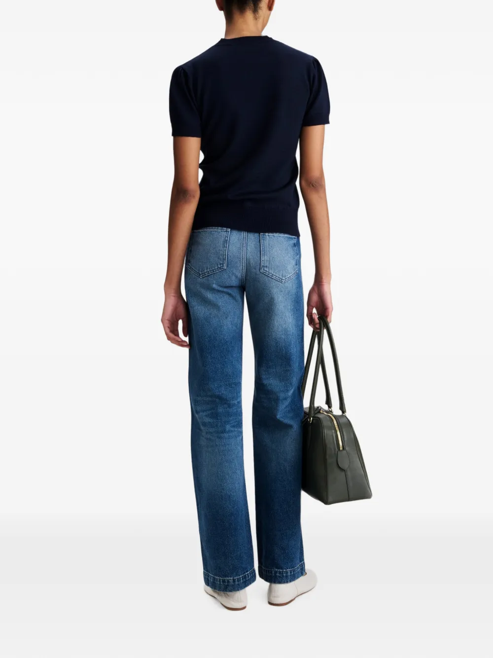 A.P.C. Gia T-shirt met geborduurd logo Blauw