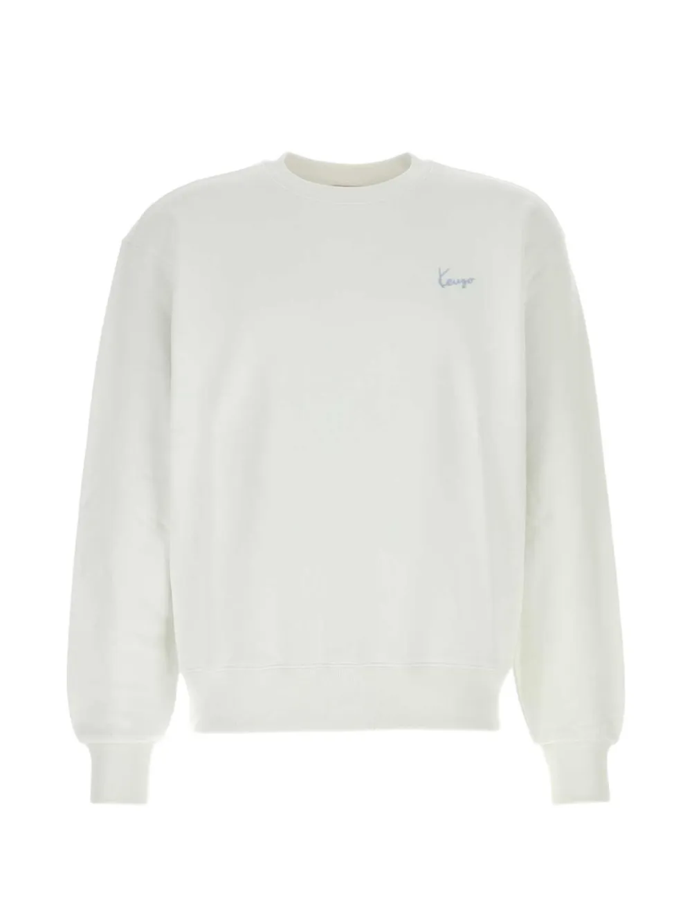 Kenzo Signature logo-embroidered cotton sweater - Bianco