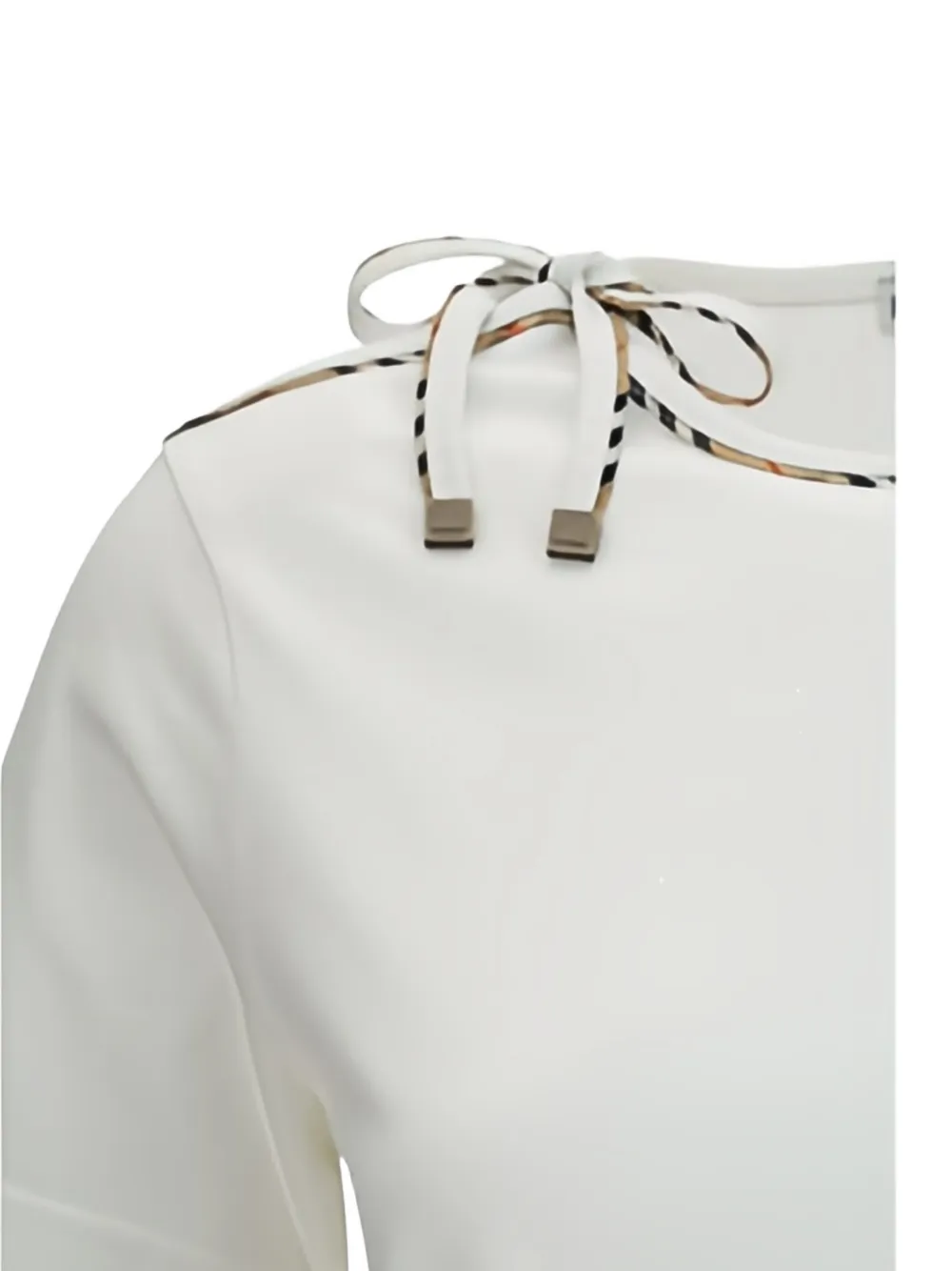 Burberry T-shirt met ruiten afwerking Wit