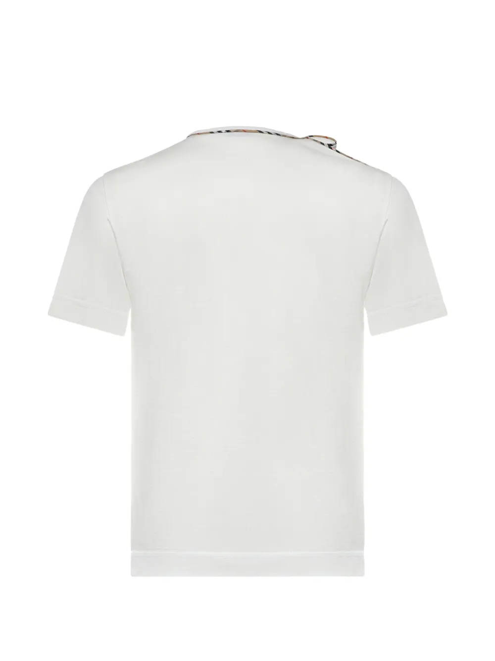 Burberry T-shirt met ruiten afwerking Wit