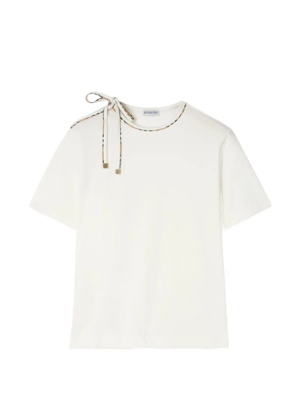Burberry T-shirt met ruiten afwerking Wit