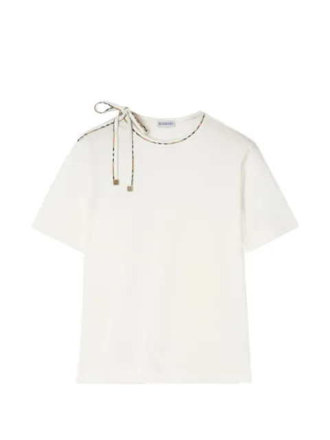Burberry tie-sleeve cotton T-shirt