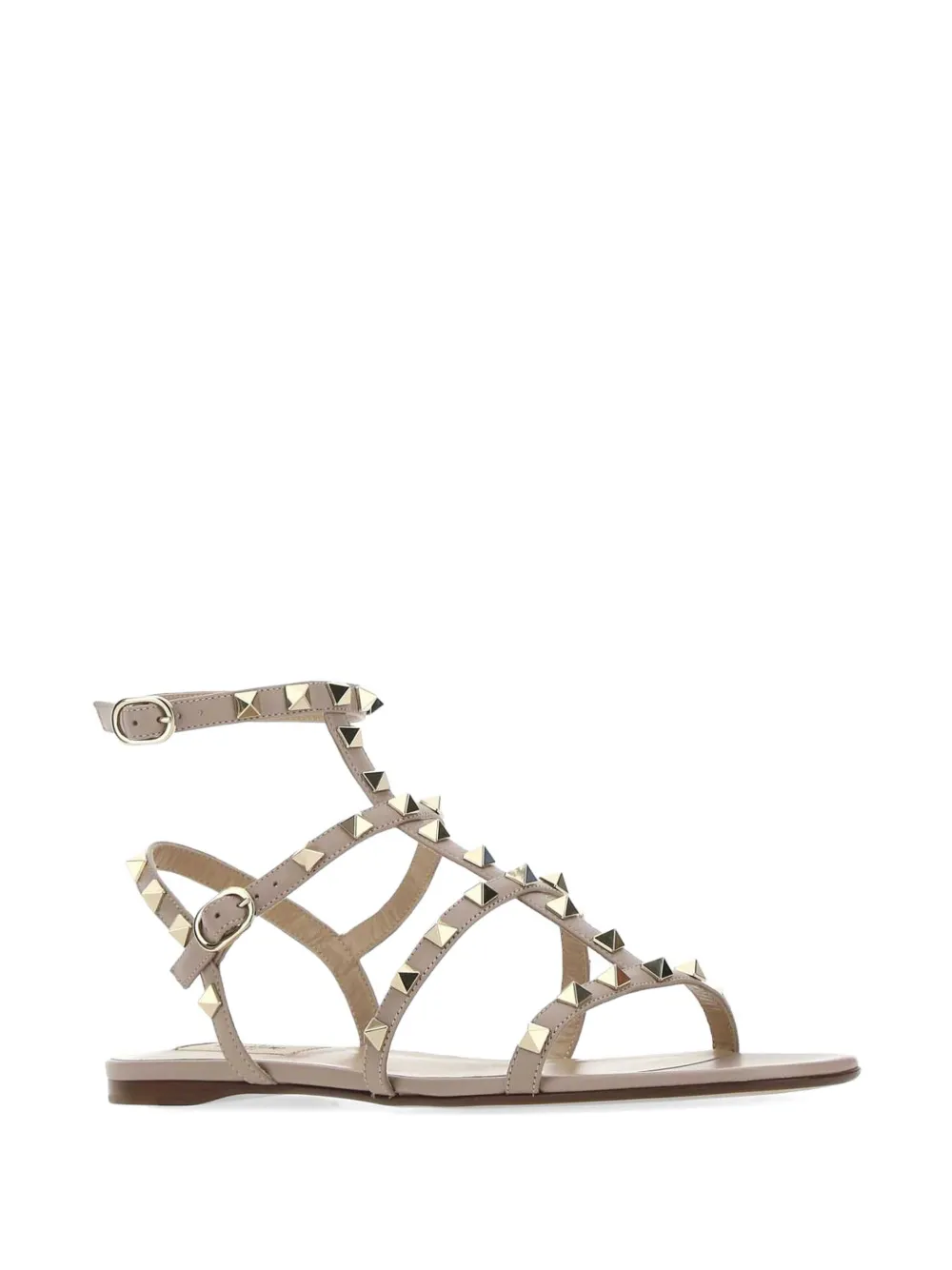 Valentino Garavani Rockstud leather sandals Roze