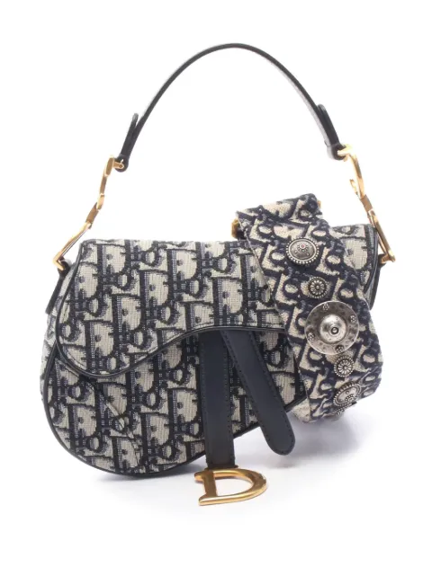 Christian Dior Pre-Owned 2010-2026 Mini Canvas Oblique Saddle satchel