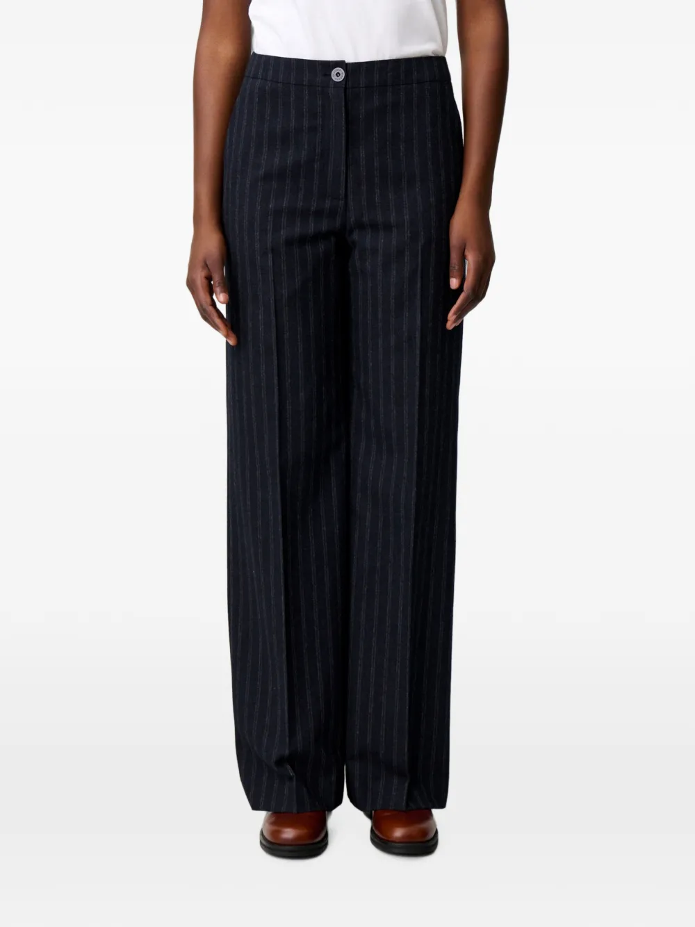 Claudie Pierlot Pantalon met krijtstreep Blauw