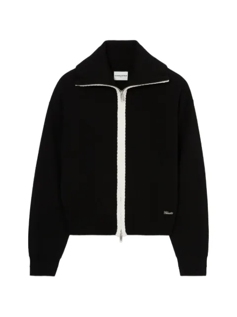 Claudie Pierlot zip-neck knitted cardigan