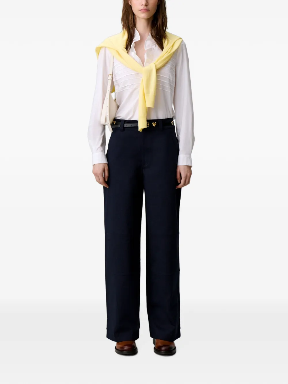 Claudie Pierlot Straight broek Blauw