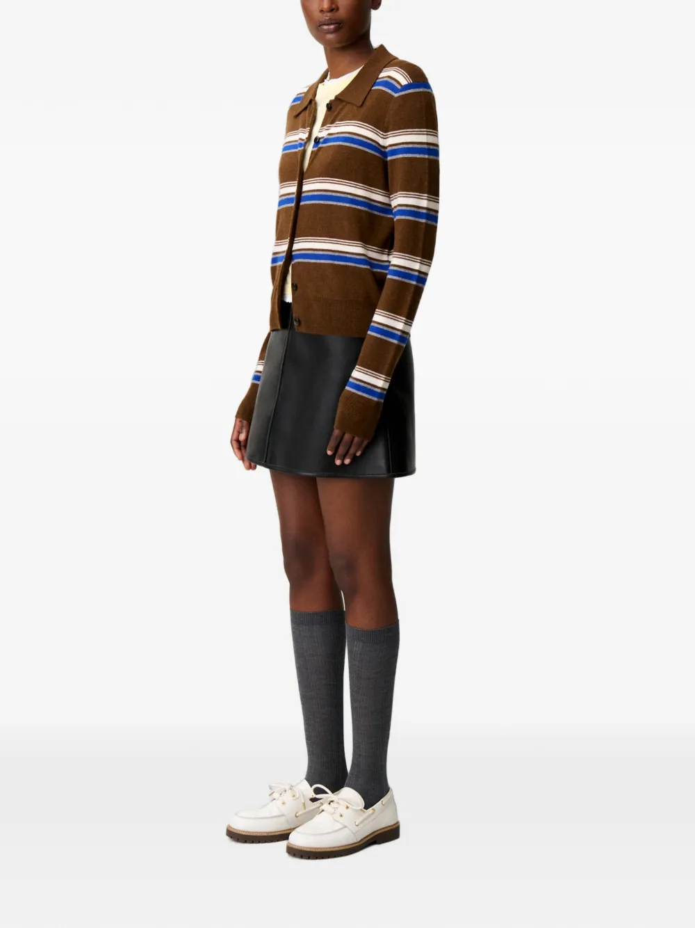 Claudie Pierlot Gestreept vest Bruin