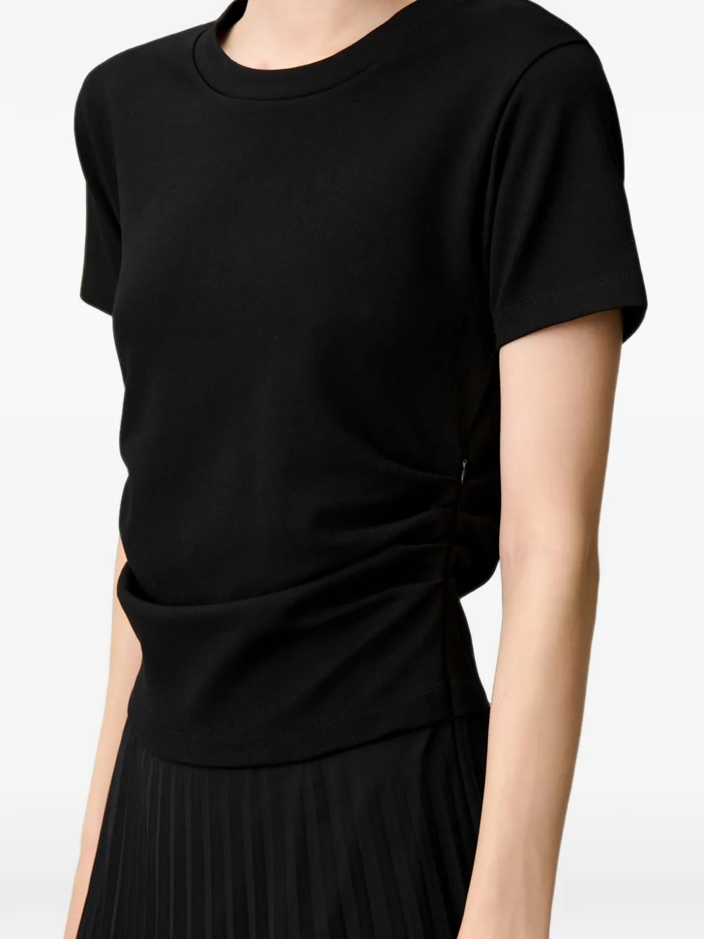Claudie Pierlot Geplooide midi-jurk Zwart