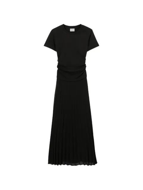 Claudie Pierlot pleated bi-material midi dress