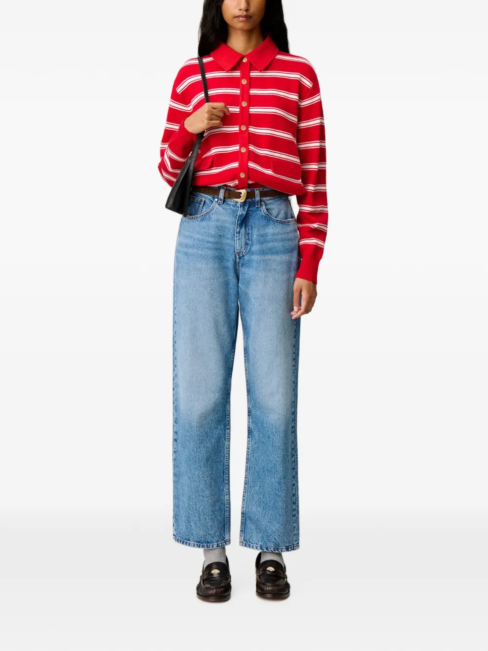 Claudie Pierlot Gestreept vest Rood