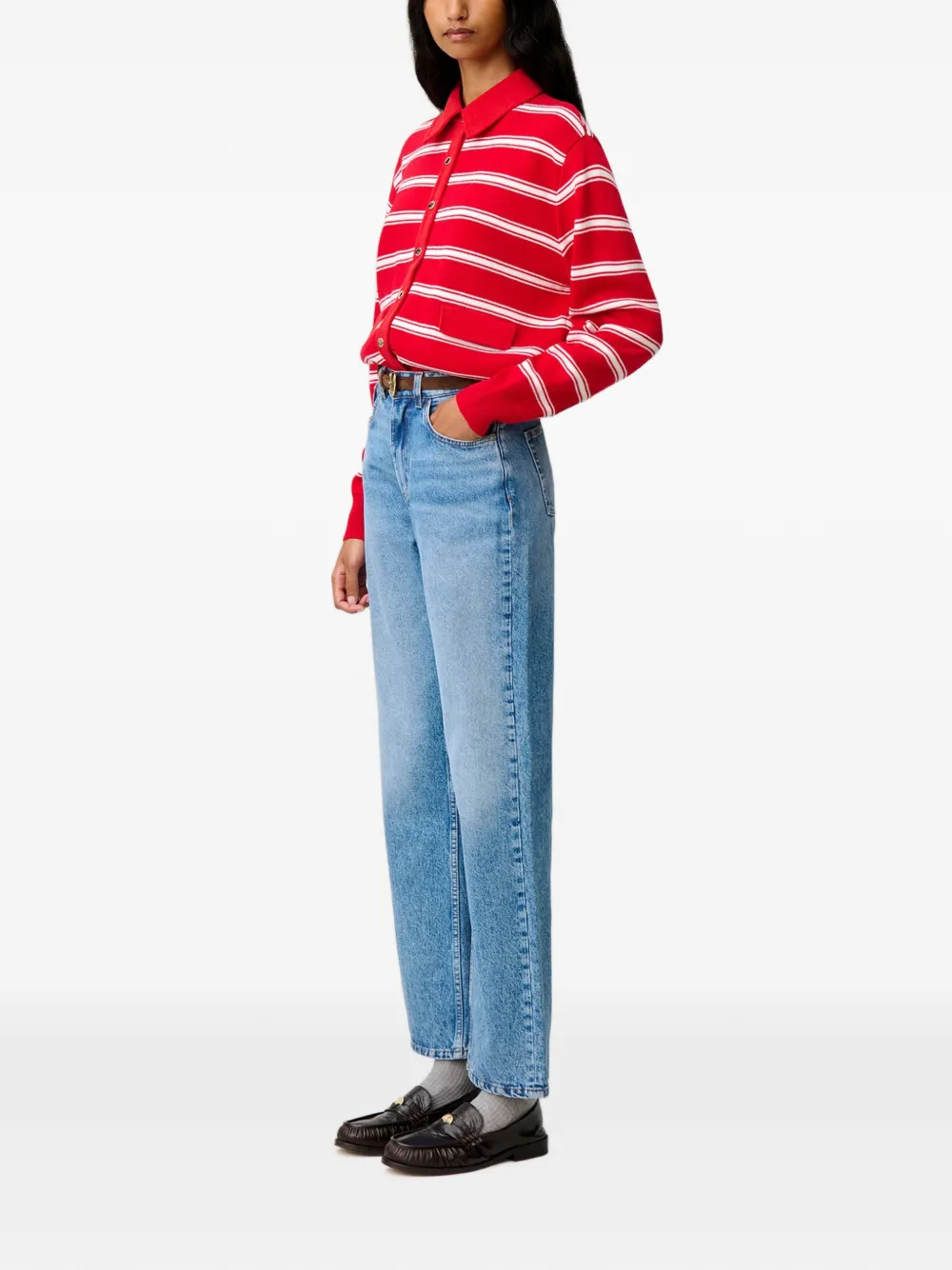 Claudie Pierlot Gestreept vest Rood