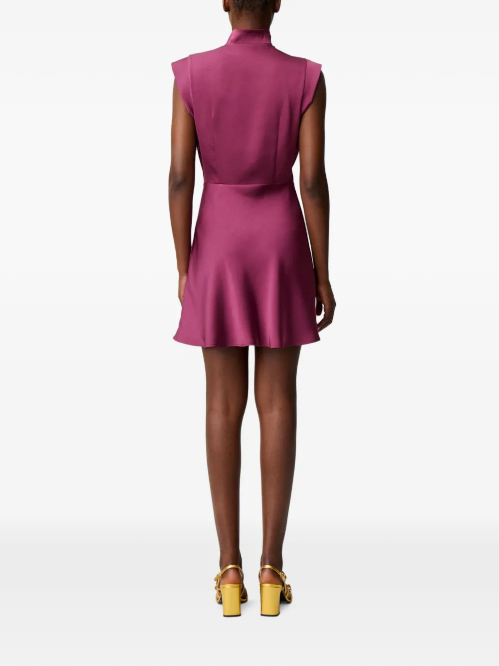 Claudie Pierlot Geplooide jurk met ruches Paars