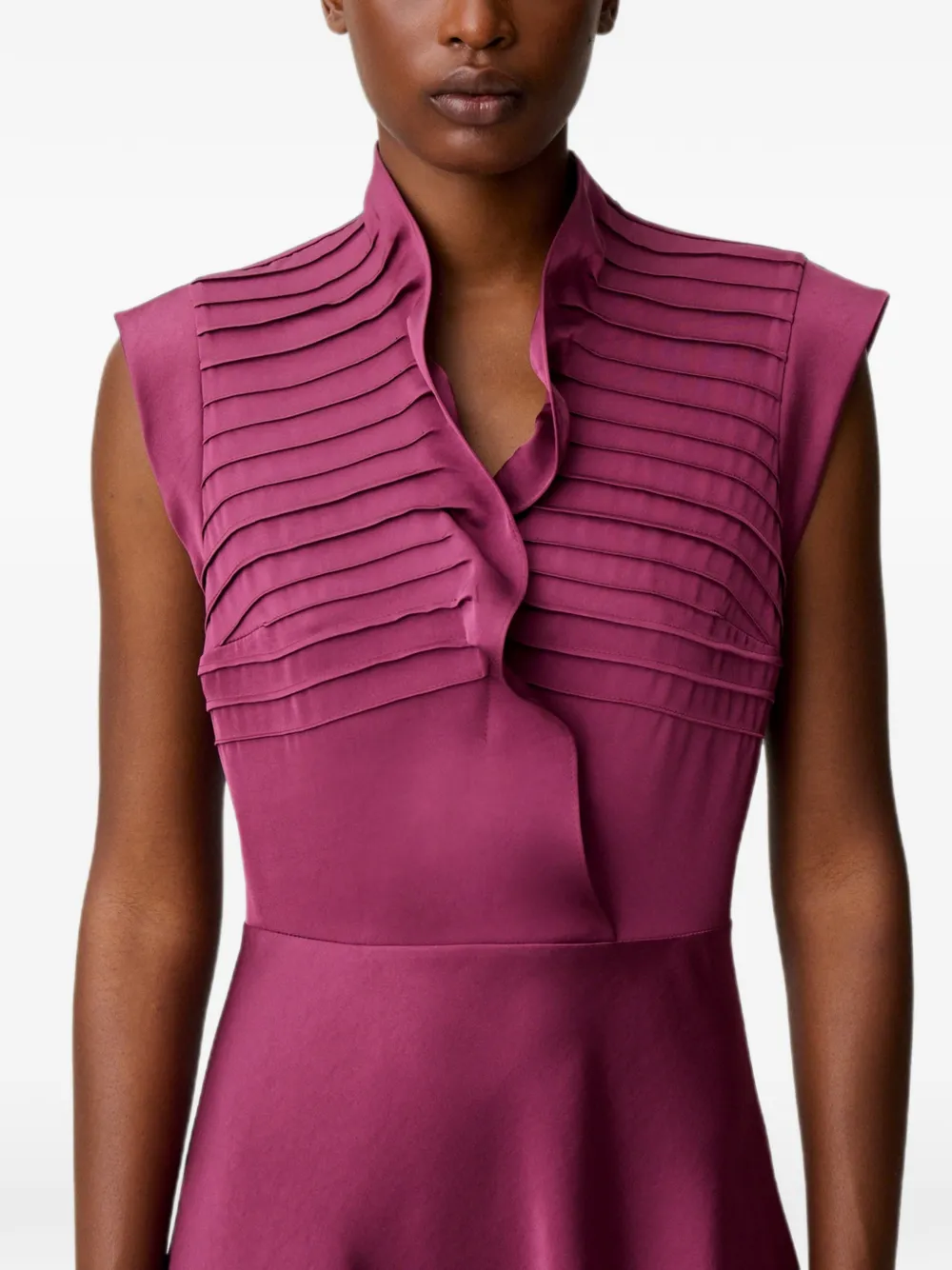 Claudie Pierlot Geplooide jurk met ruches Paars