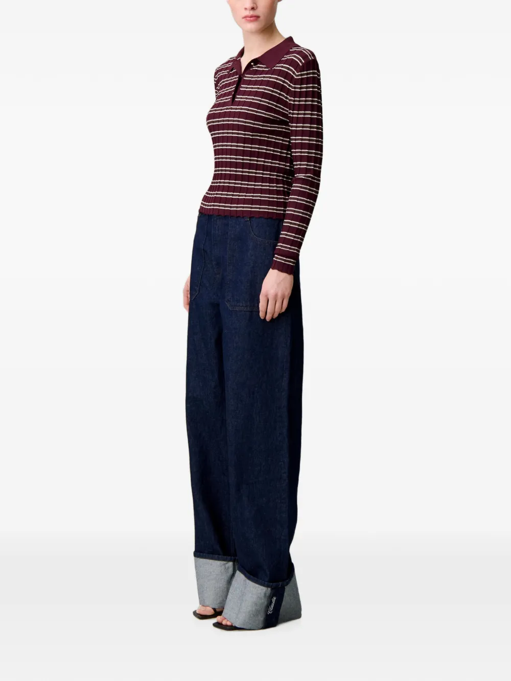 Claudie Pierlot Gestreepte trui Paars