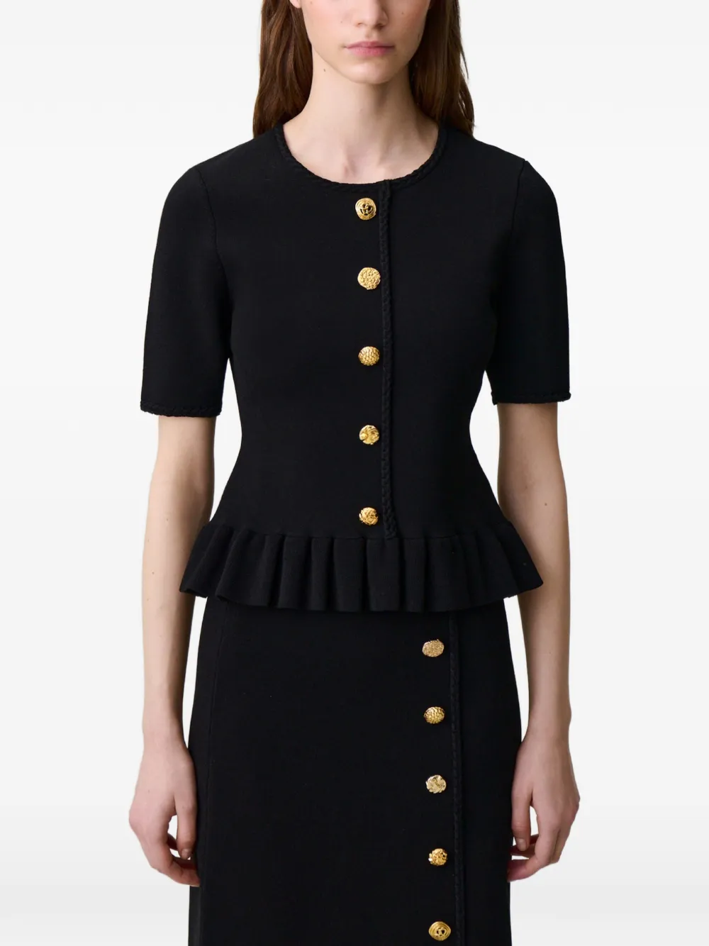 Claudie Pierlot Top met ronde hals Zwart