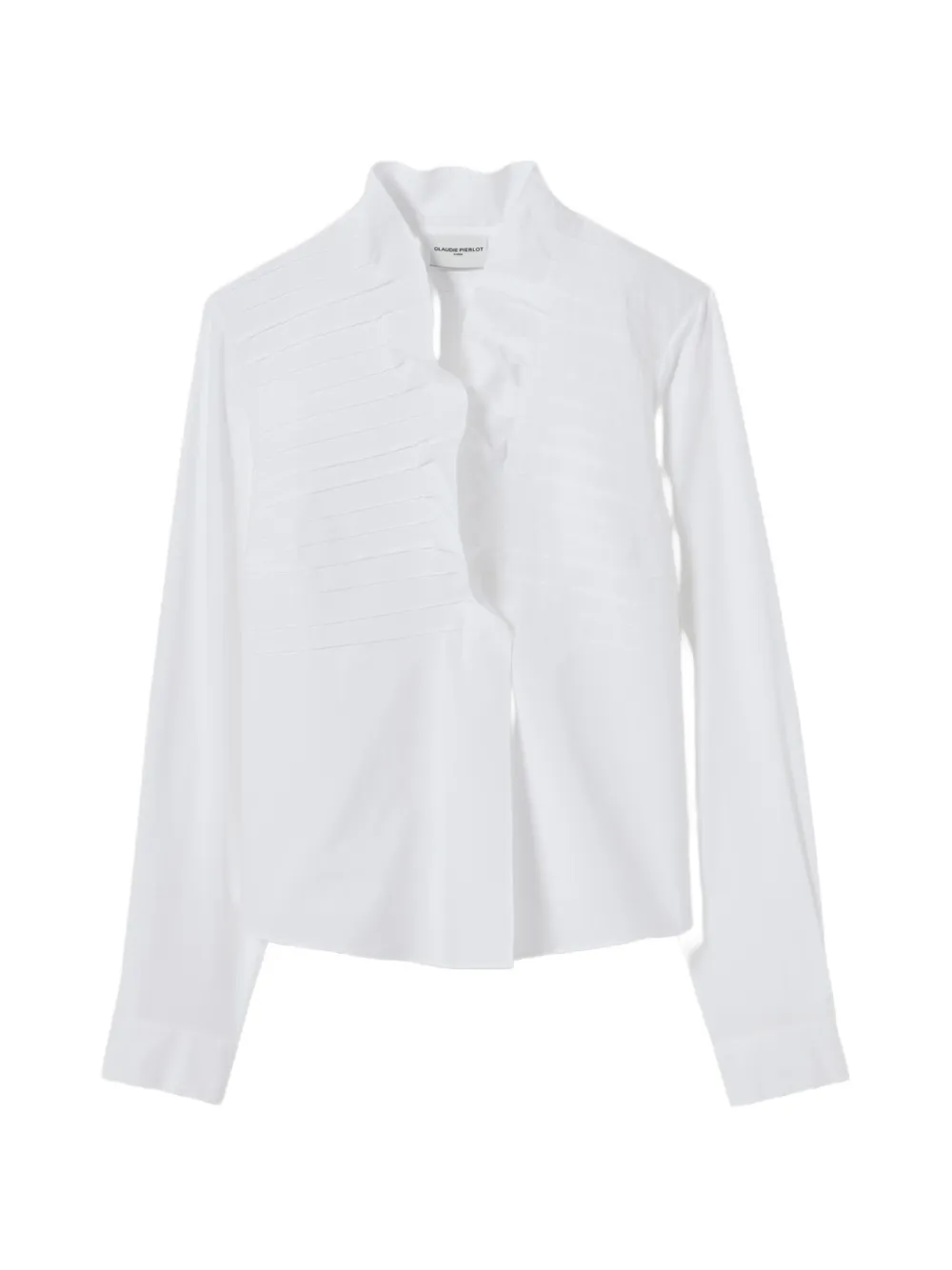 Claudie Pierlot poplin top with ruffled collar - Bianco
