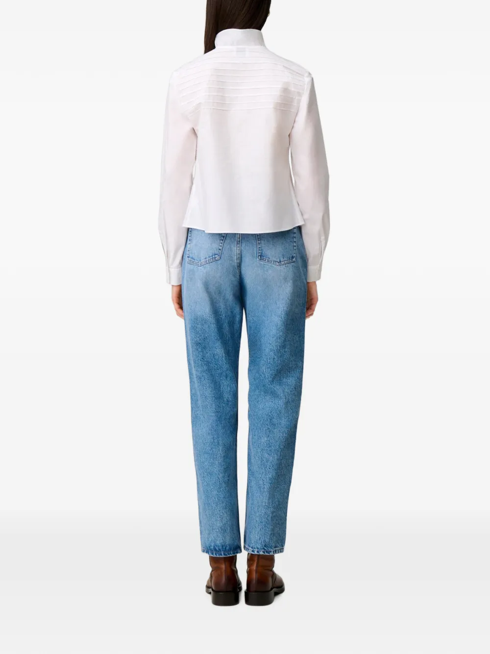 Claudie Pierlot Popeline top met ruches Wit